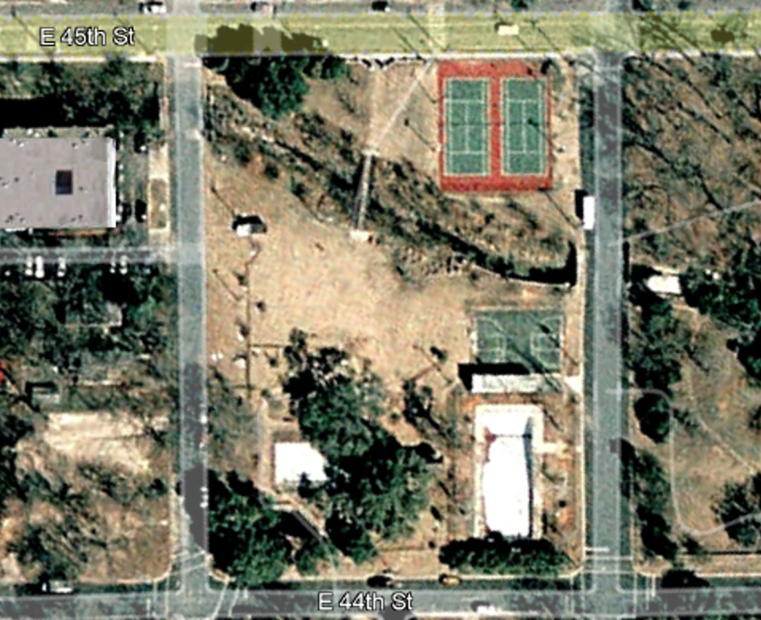 Aerial view of Shipe Park from 2008