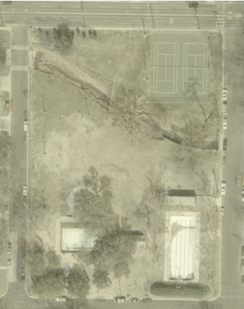 Aerial view of Shipe Park taken in 1997