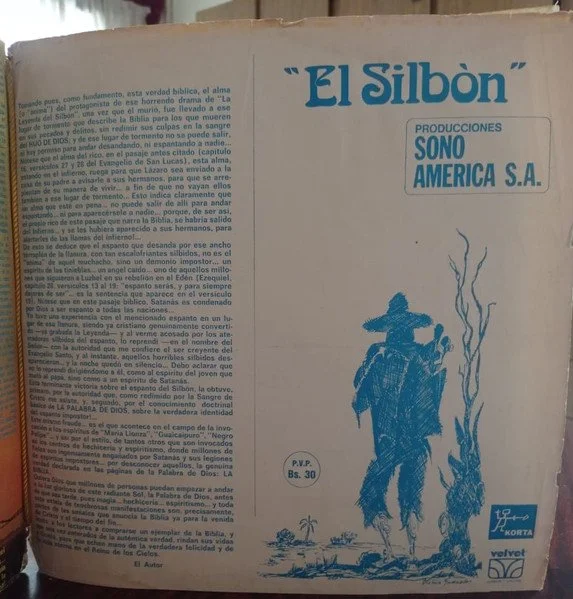 The Legend of "El Silbón" vynil record back cover