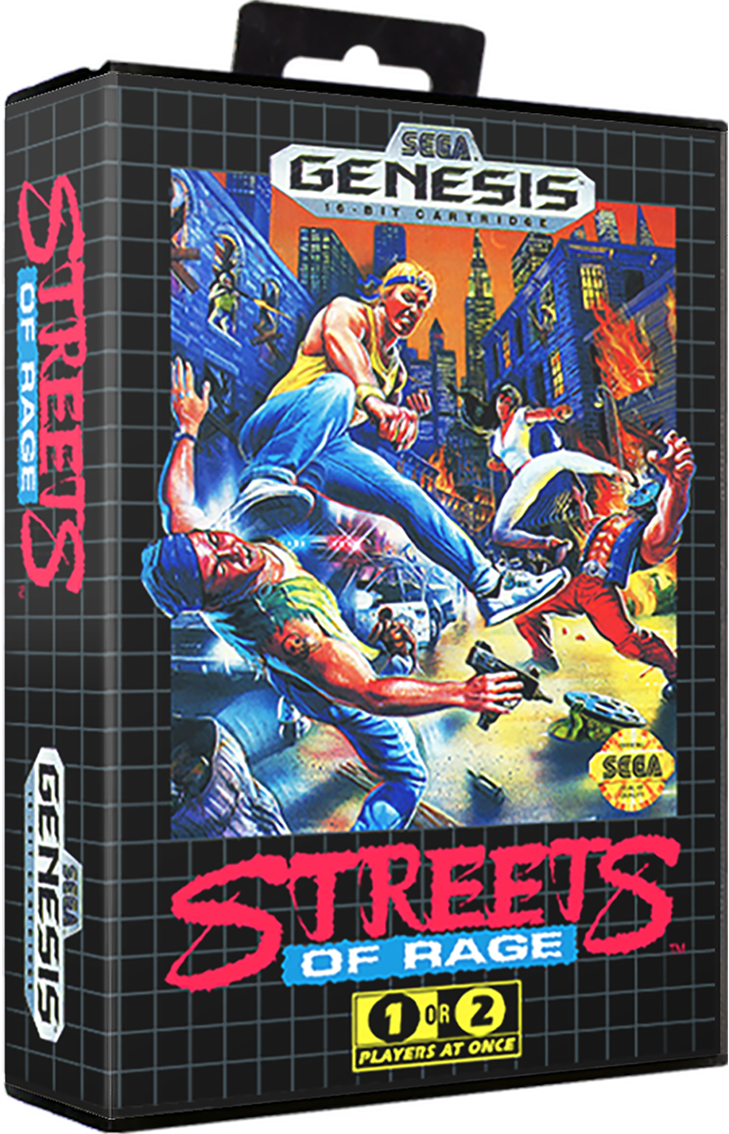 Streets of Rage Sega Genesis box cover (NA version - Front)
