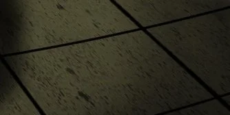 Zoomed-in comic drawing of a hallway floor with a pre-made concrete texture