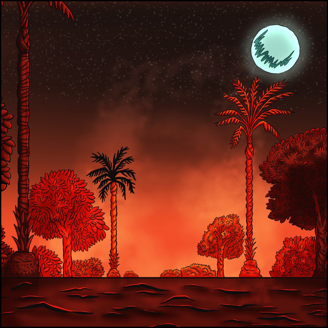 Comic-style illustration of the Plains region in Venezuela