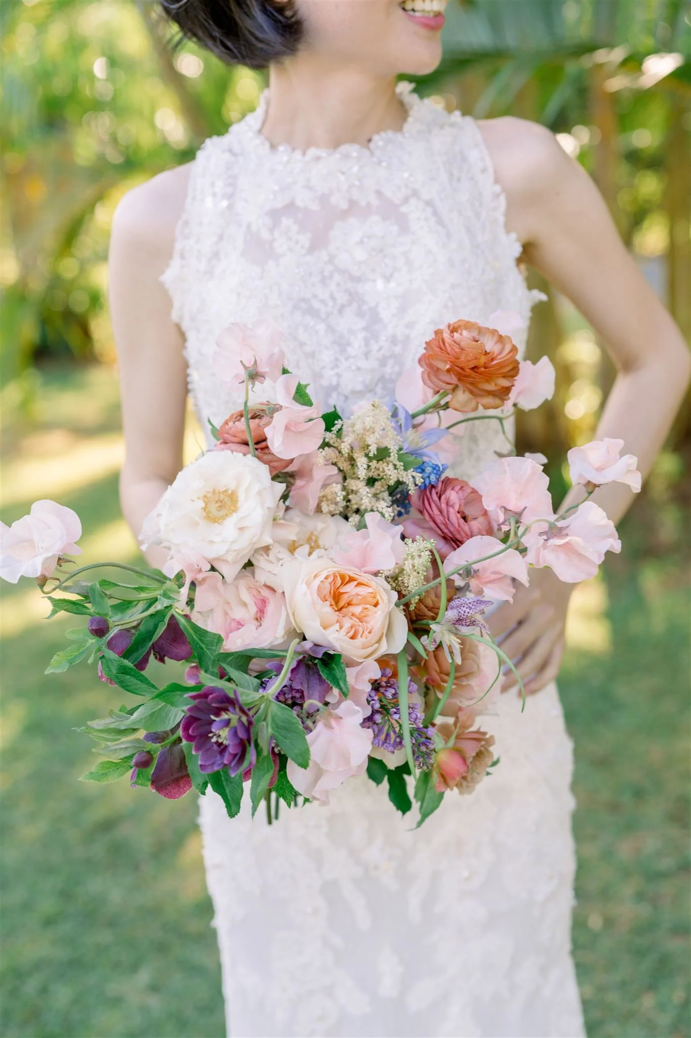 spring luxury bouquet Kauai, Hawaii bride