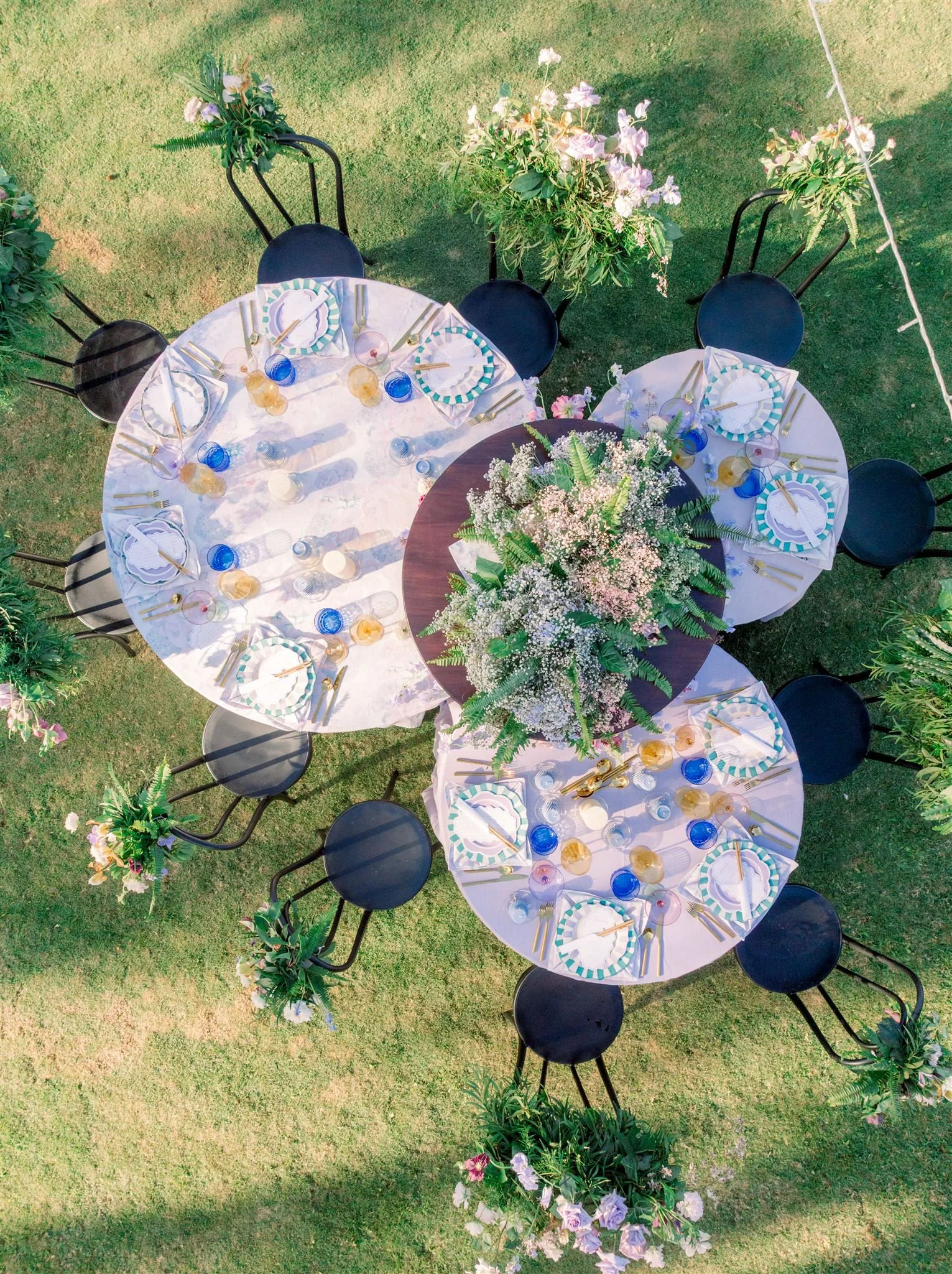 Dinner ceremony floral centerpiece Kauai, Hawaii