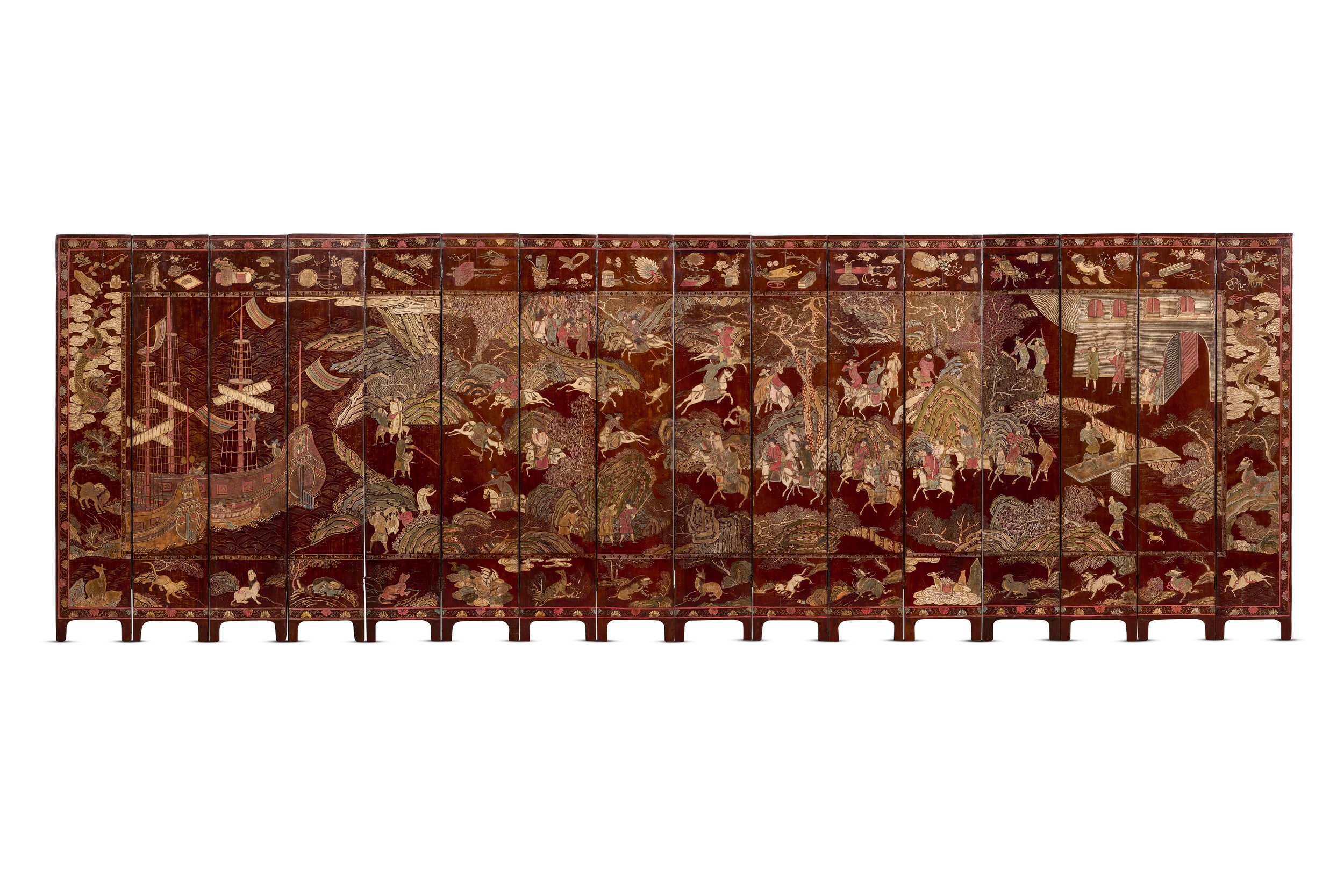 Sixteen-Panel Screen