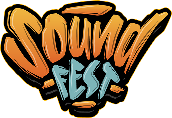 Colorful logo with the words 'Sound Fest' in bold, stylized text on a yellow background.