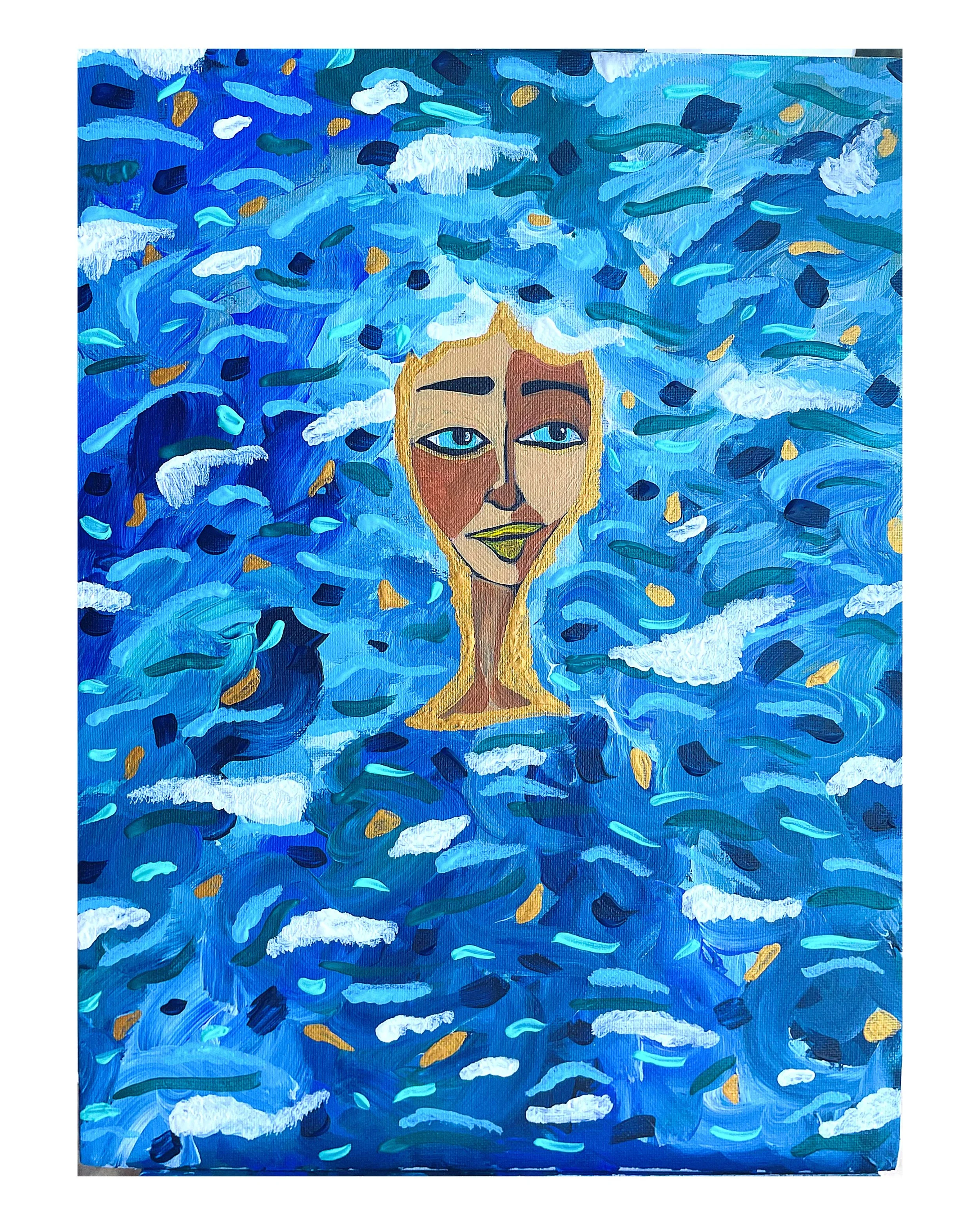 "La tête hors de l'eau".