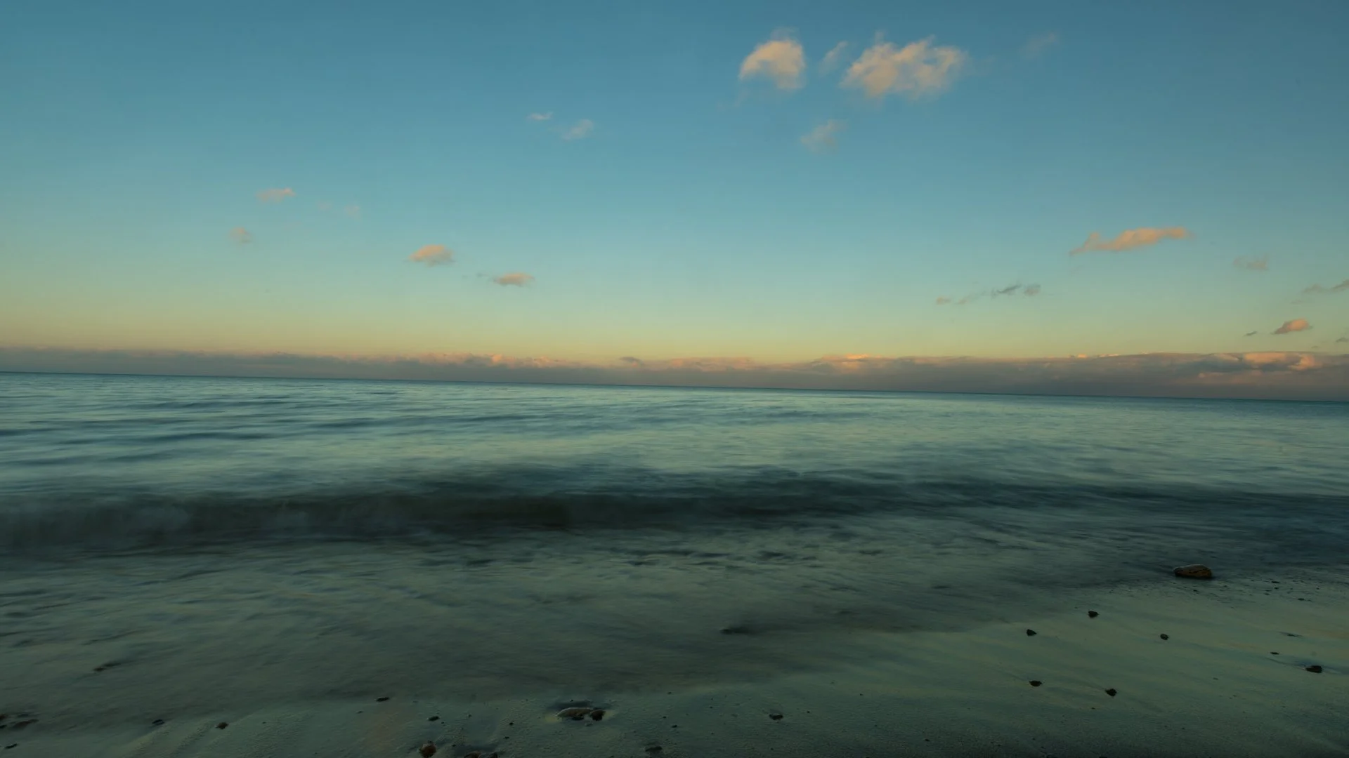 Time-lapse of clouds and water