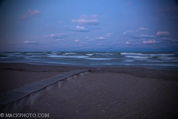 Lake Michigan Waves & Evening Light