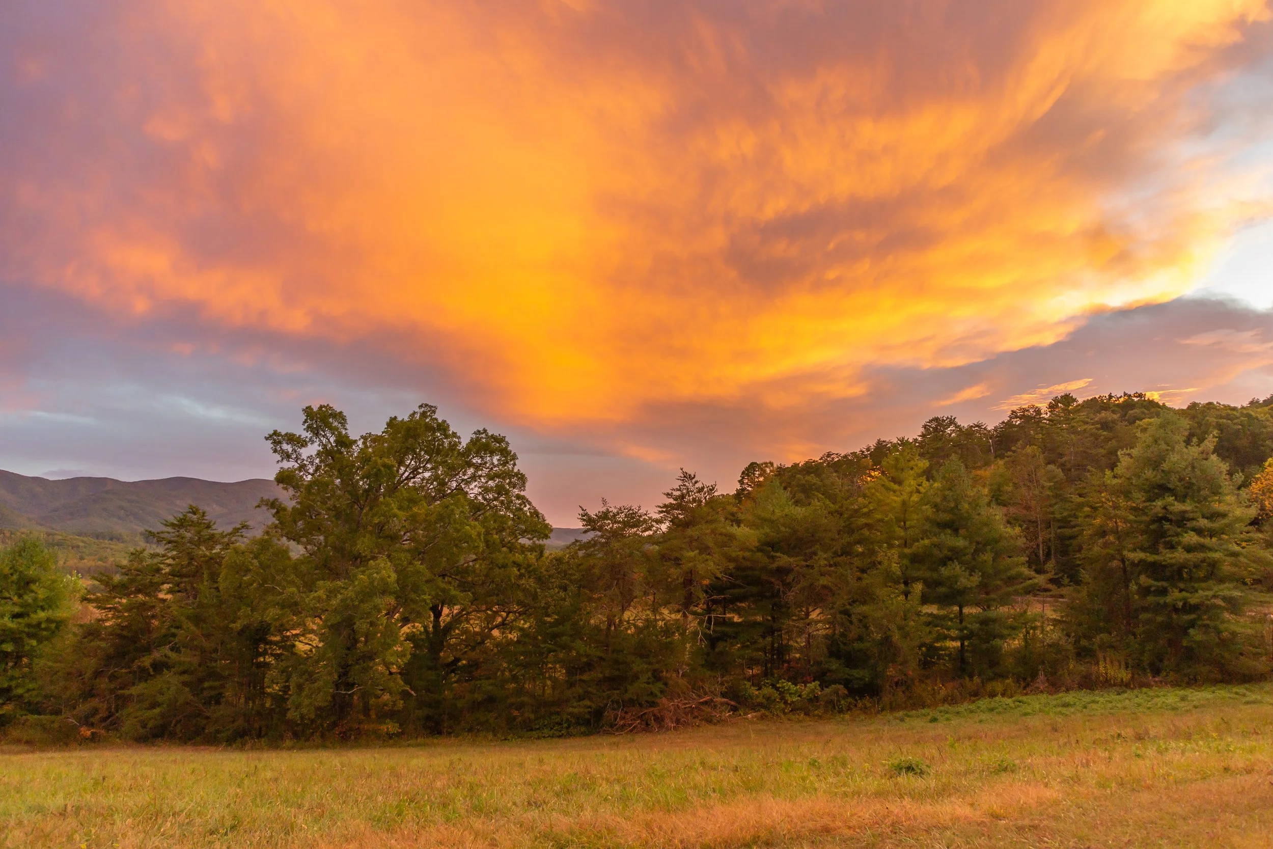 Cades Cove sunset, Great Smoky Mountains NP