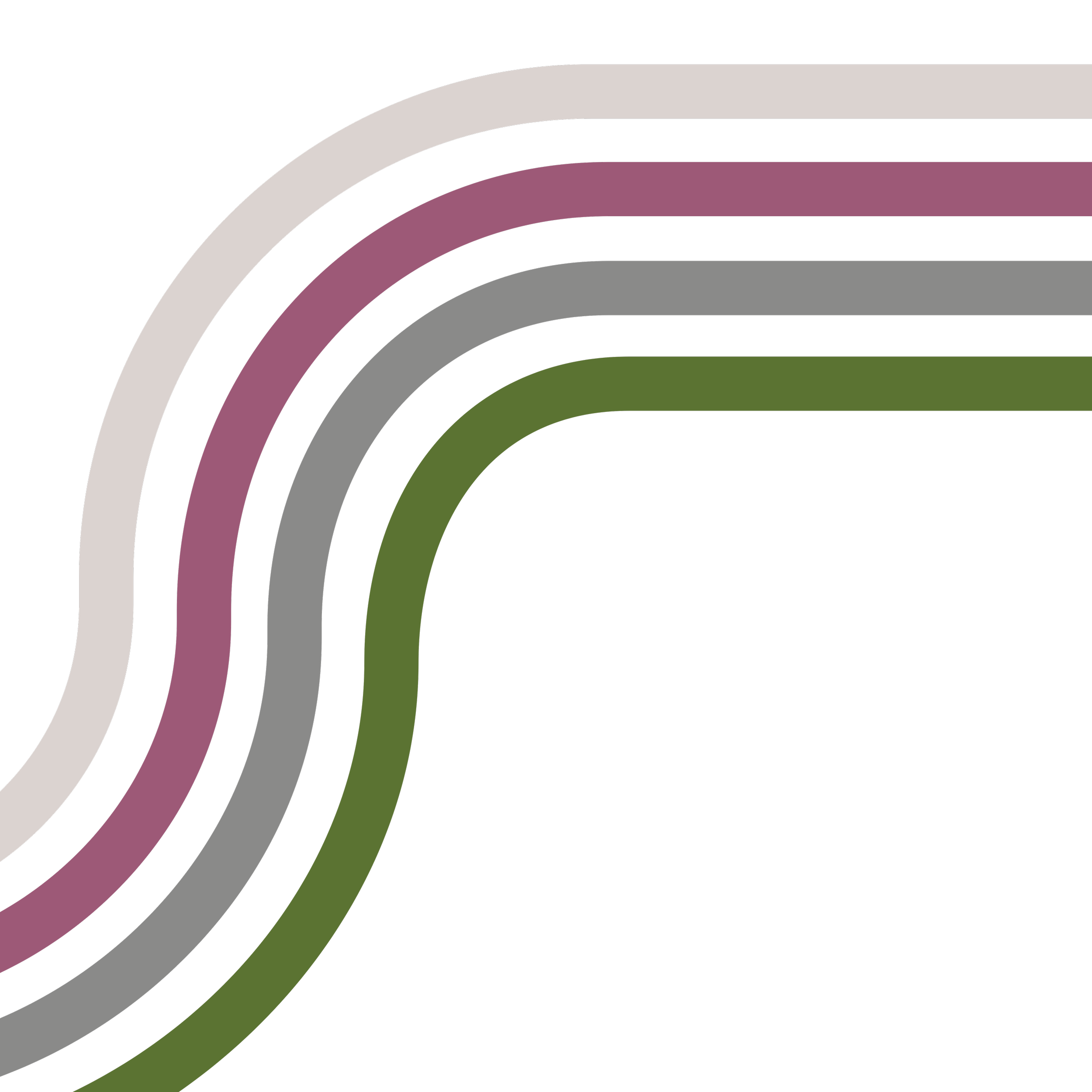 Abstract digital artwork with curved layered lines in white, purple, gray, and green against a black background.