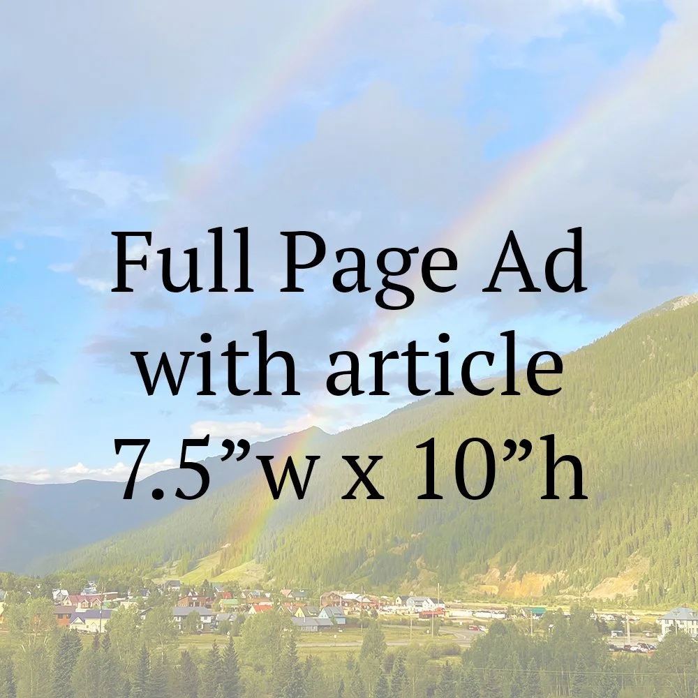 Full Page Ad + Written Article