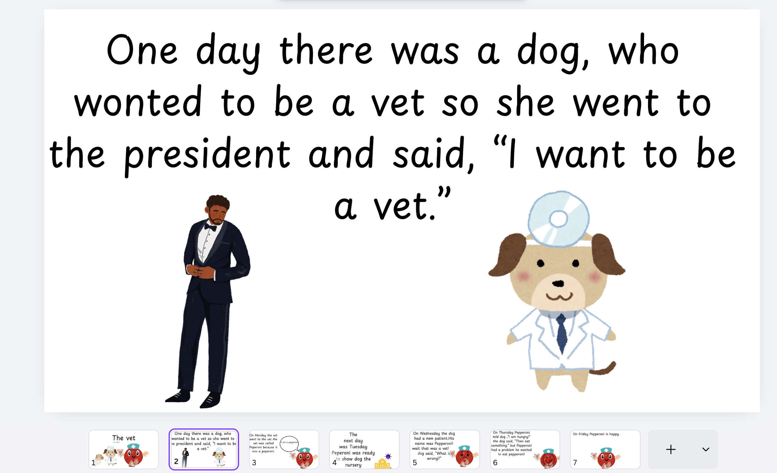 Sequenced story using speech marks by C (9 years old) 