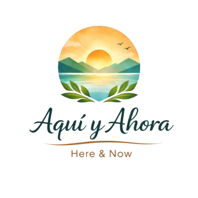 Aqui y Ahora Sunset in mountains for yoga community outreach