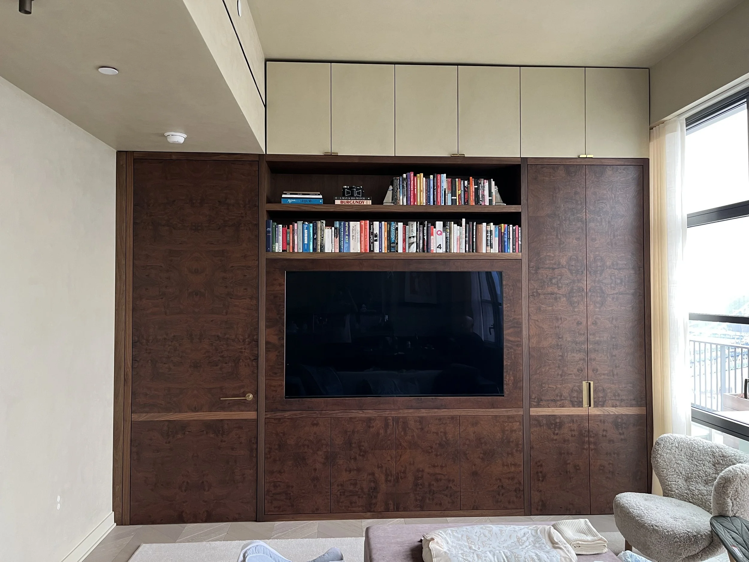 WALNUT BURL ROOM DIVIDER