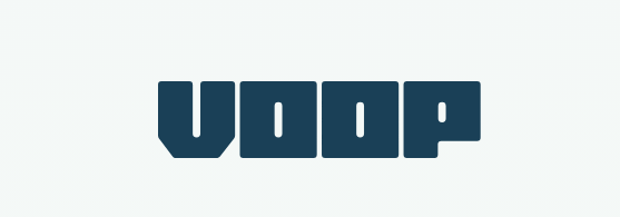 The word 'VOIP' in large, bold, dark blue block letters on a light background.