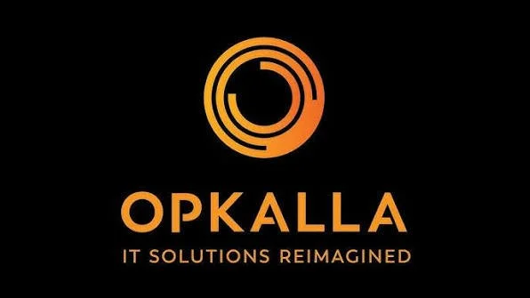 Logo for Opkalla featuring an orange circular design with the company name and the tagline 'IT Solutions Reimagined'.