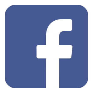Facebook logo with a blue background and white lowercase 'f'