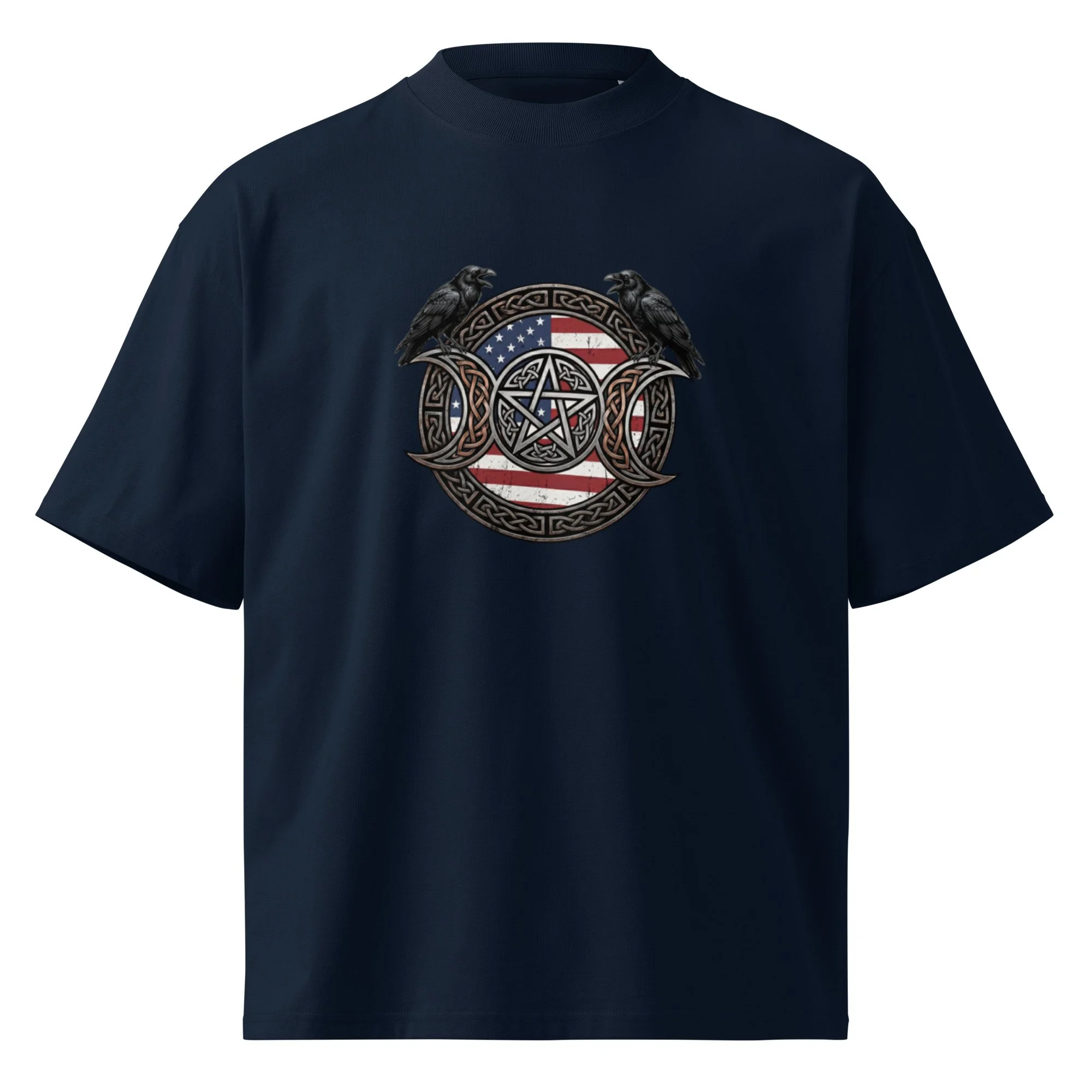 unisex-organic-oversized-high-neck-blaster-2.0-t-shirt-french-navy-front-6a0f16ffd5473.jpg