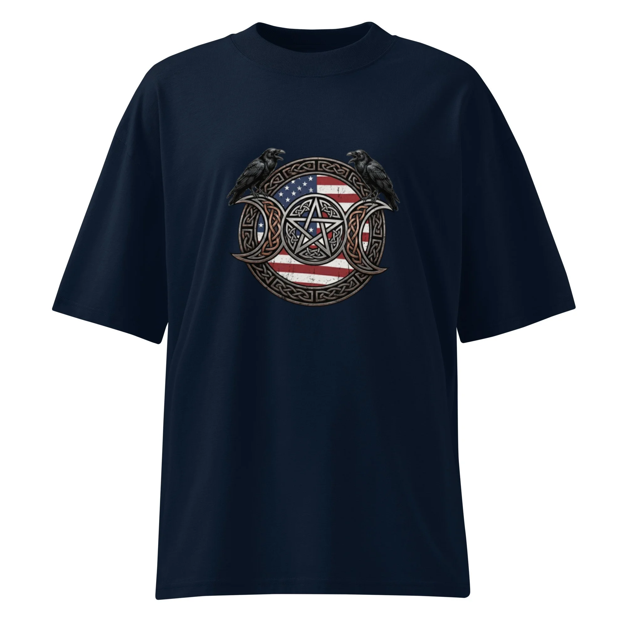 unisex-organic-oversized-high-neck-blaster-2.0-t-shirt-french-navy-front-6a0f16ffd969c.jpg
