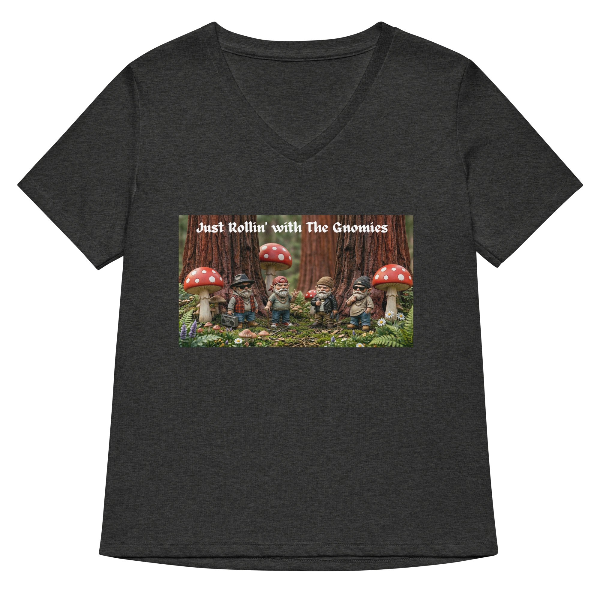 Women’s relaxed v-neck Gnomies shirt