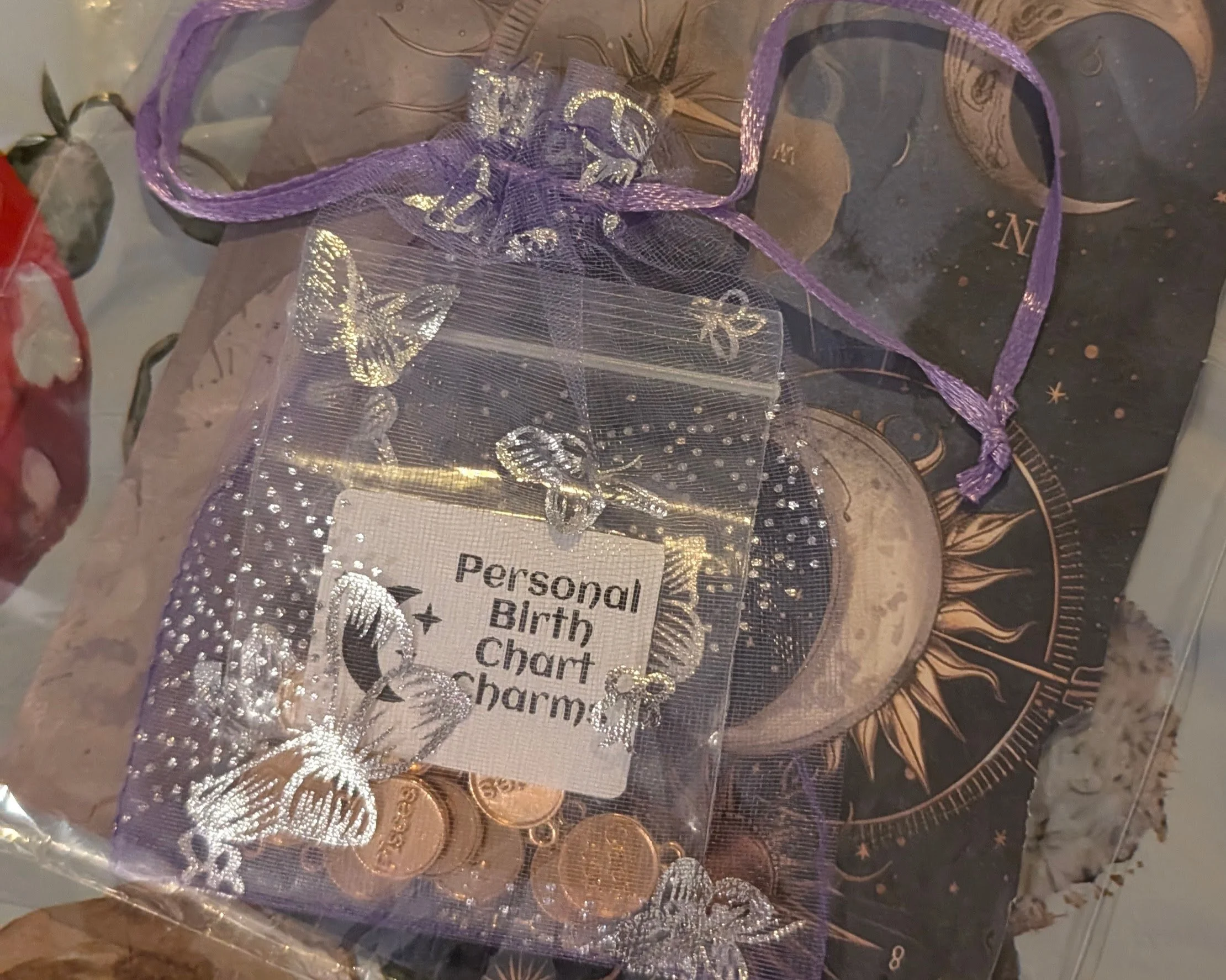 Personalized Birth Chart with marching Charms for every planet