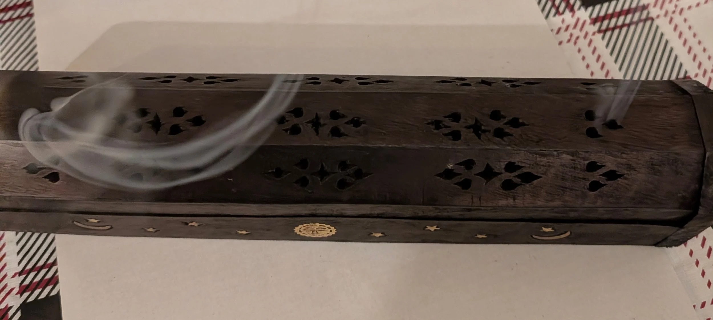 Handmade Wooden Incense Burner and storage box