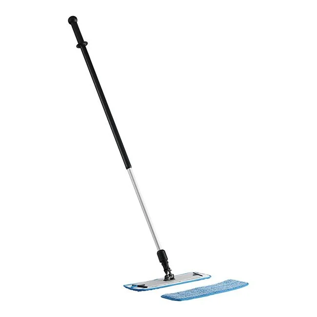 The Lavex Mop System uses color-coded microfiber pads preventing cross-contamination on floors. We use it to effectively lift and remove soils maintaining proper sanitation standards.