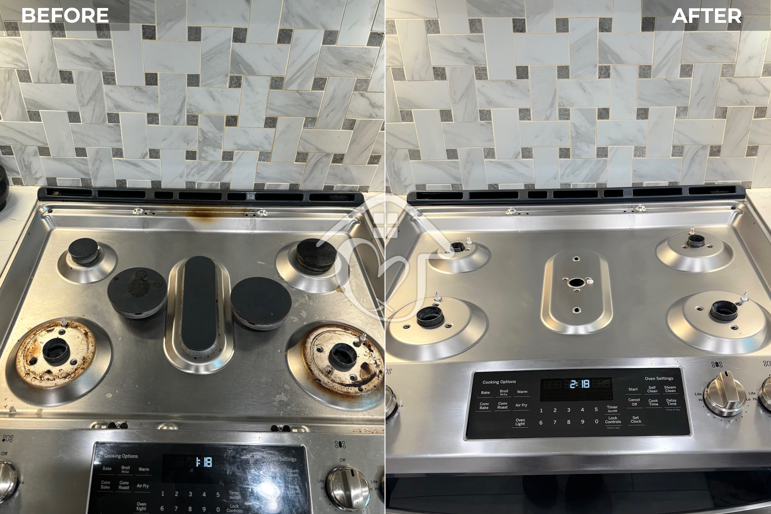 The client thought the heat stains were permanent!