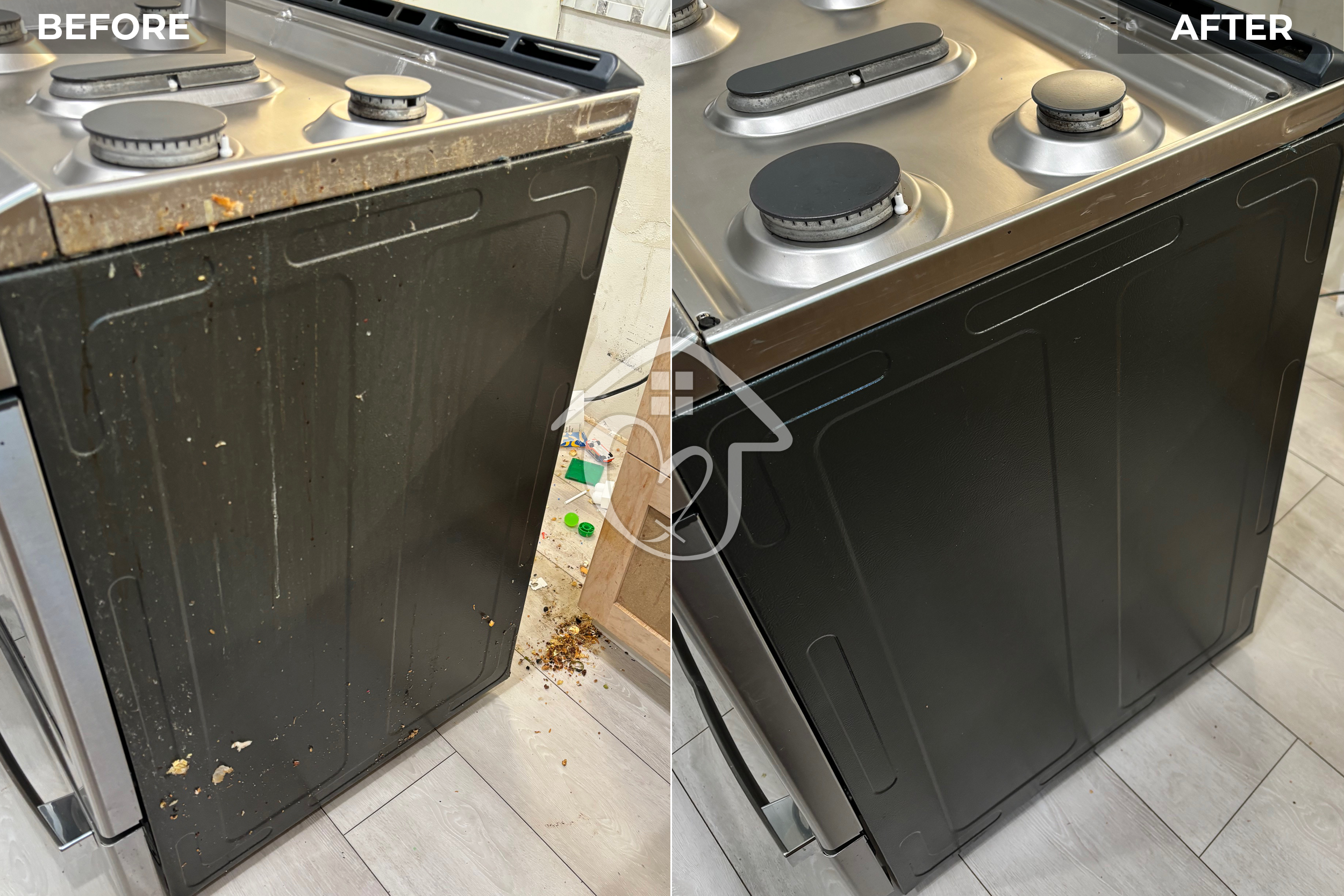 A common scene whenever we pull out a stove.