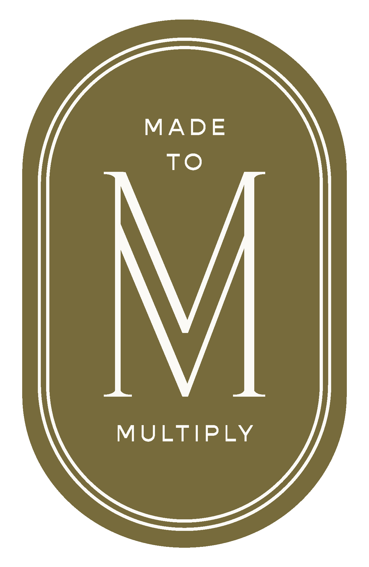A logo with an olive-green background and white text that reads 'Made to M Multiply' with a large letter M in the center.