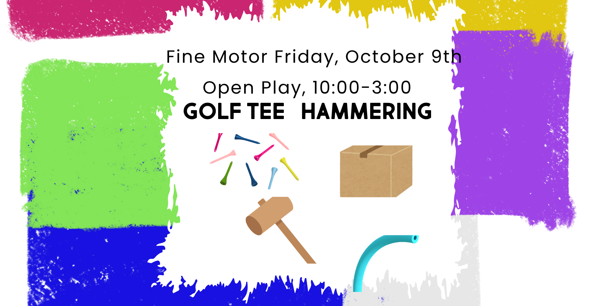 Fine Motor Friday:  Golf Tee Hammering