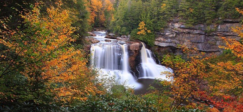 waterfall, West Virginia, autumn