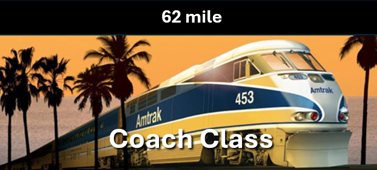 Amtrak Metric Century Ride - Coach Class