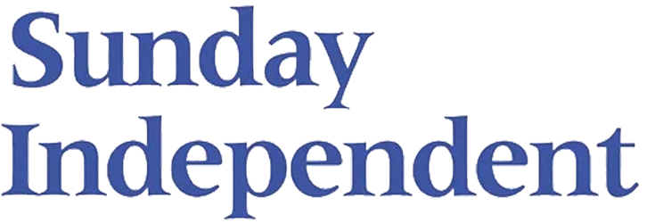 Text saying 'Sunday Independent' in blue font.