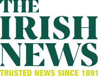 Logo of The Irish News, with the tagline 'Trusted News Since 1891' in green text.