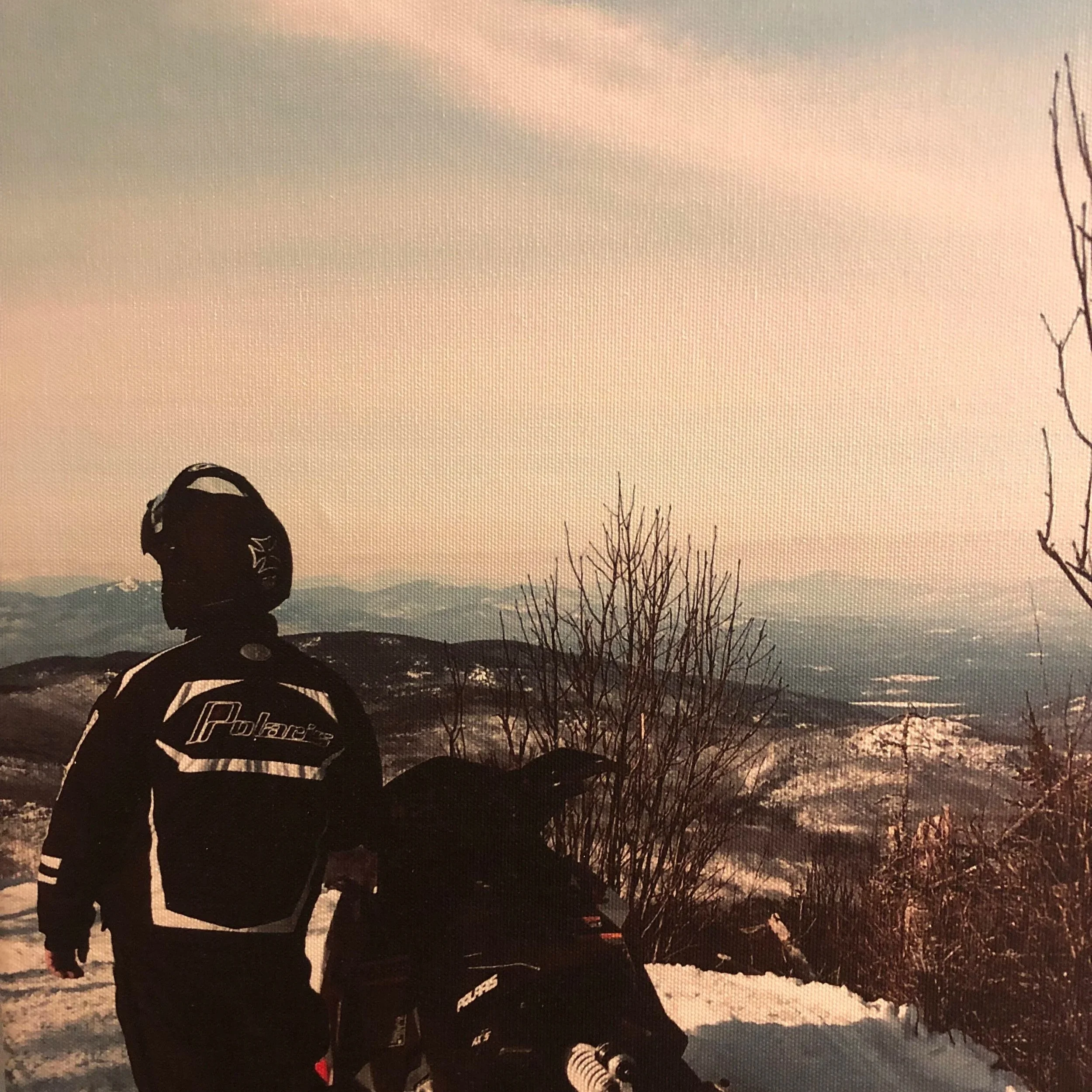 snowmobile in New Hampshire mountains