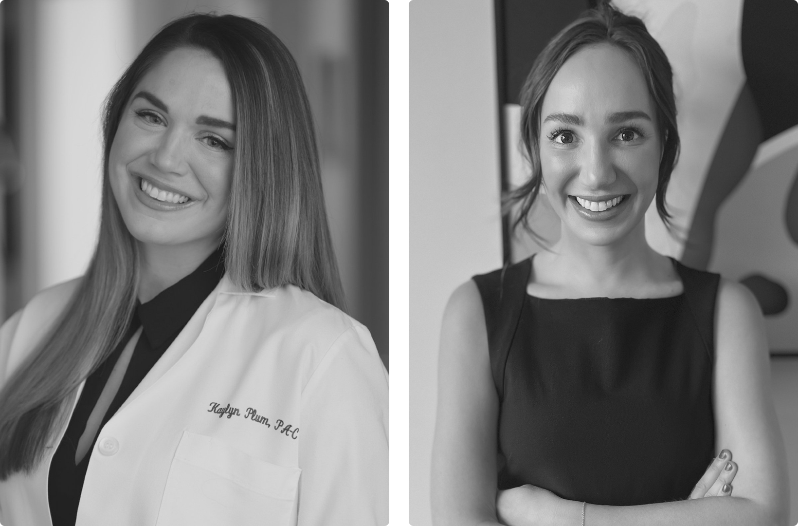 Headshots of facial injectors and business owners Lisa Graham and Kaylyn Plum Liebel of Ratio NYC - studio domka - personal branding studio
