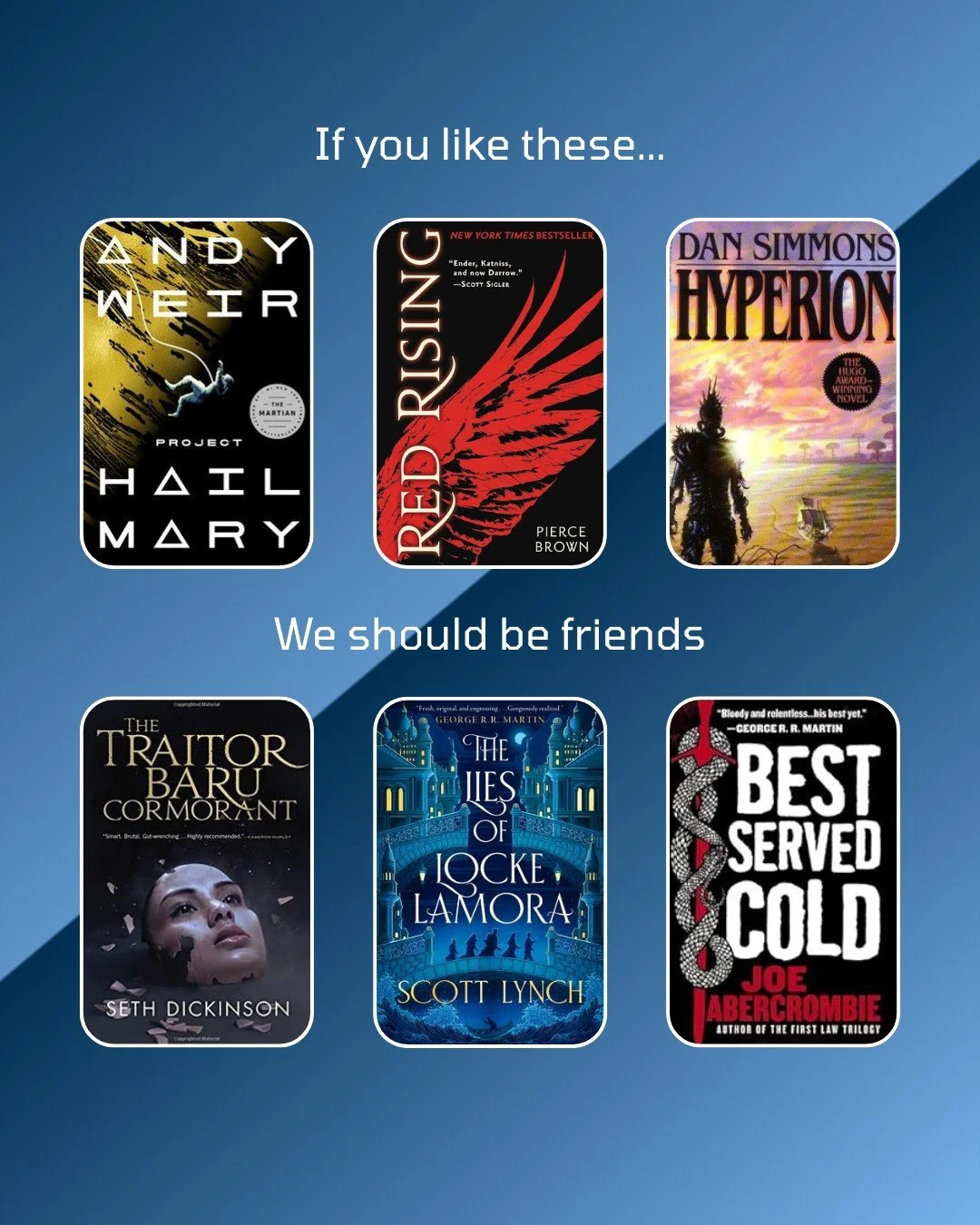 Still looking to connect with my people here on Instagram - here's a look inside my brain and nerdy heart from the world of books, TV, and movies.