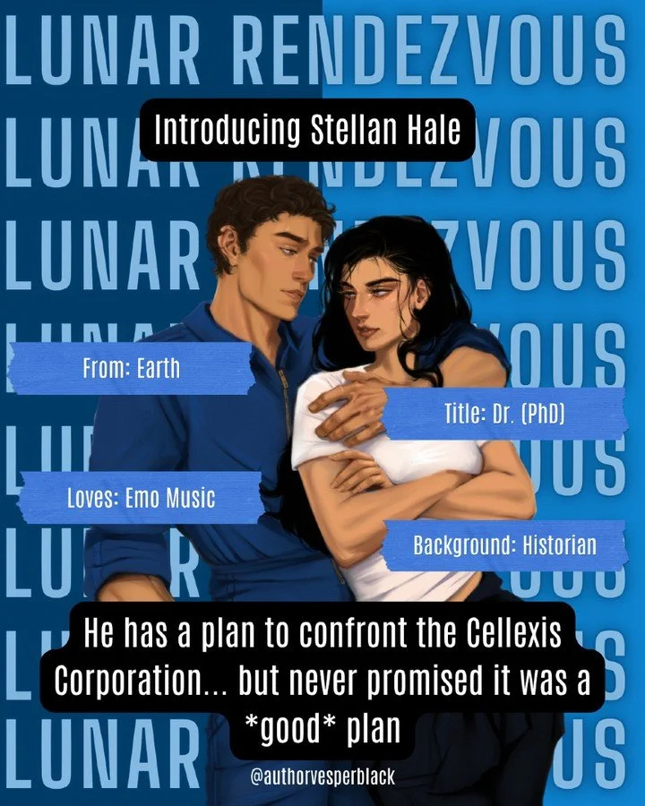A little more background about Stellan Hale, my male main character. New to deep space, he's trying his best. He's smart, he's sexy... is he a savior?