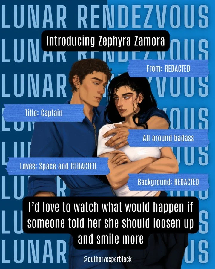 My badass deep space transport pilot main character, Captain Zephyra "Zeph" Zamora. 

She's secretive and standoffish for good reason, and was not planning on a distraction like Stellan.

#scifiromance