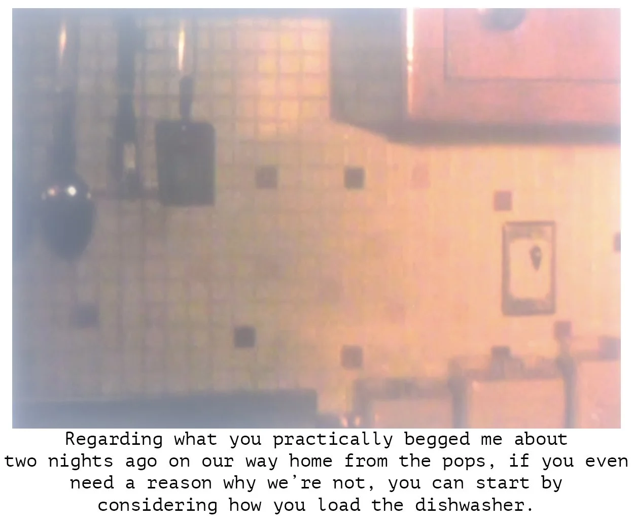  Title: "Regarding what you" Series: The Thing Is