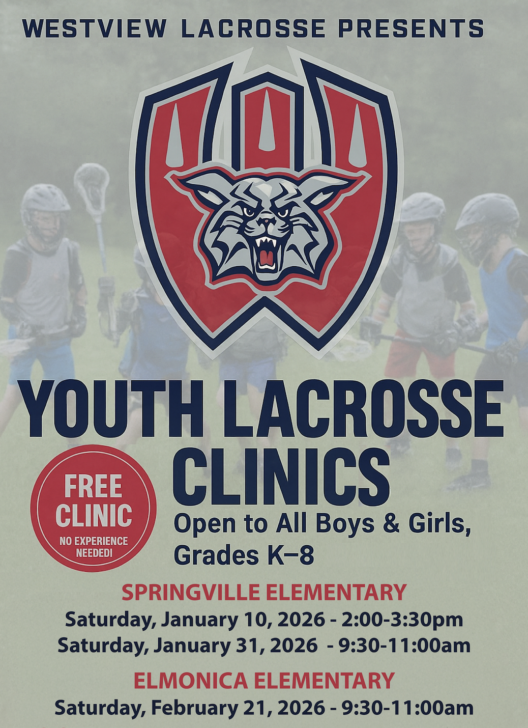 Westview Youth Lacrosse Try Lax Flyer