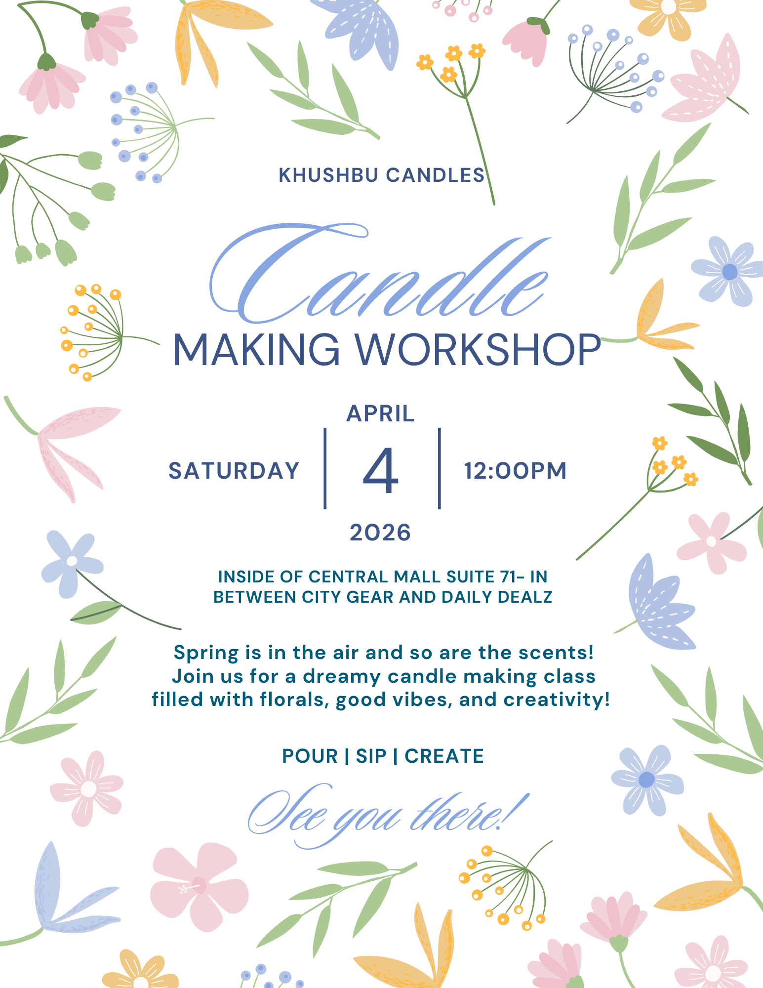 Pink And Blue Floral Spring Festival Flyer.png