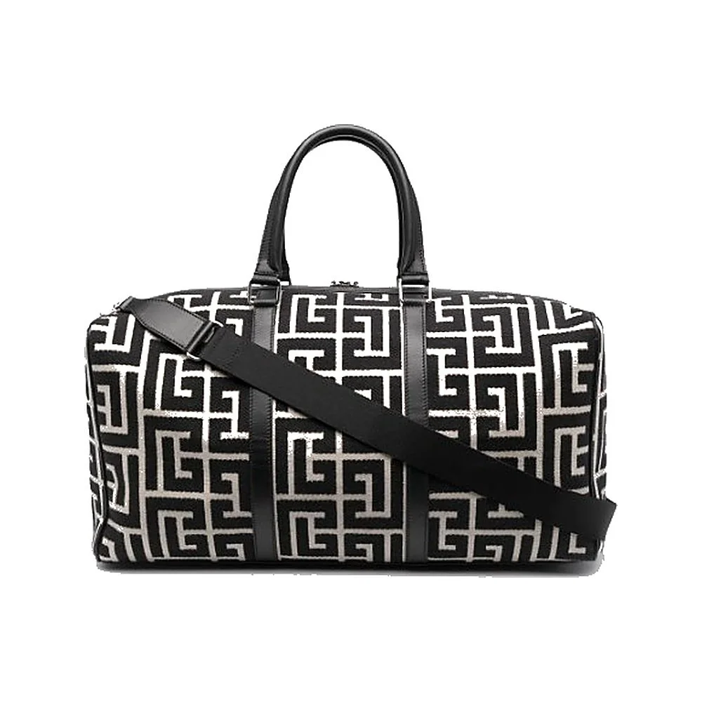 Balmain Voyage Monogram Jacquard Duffle Bag