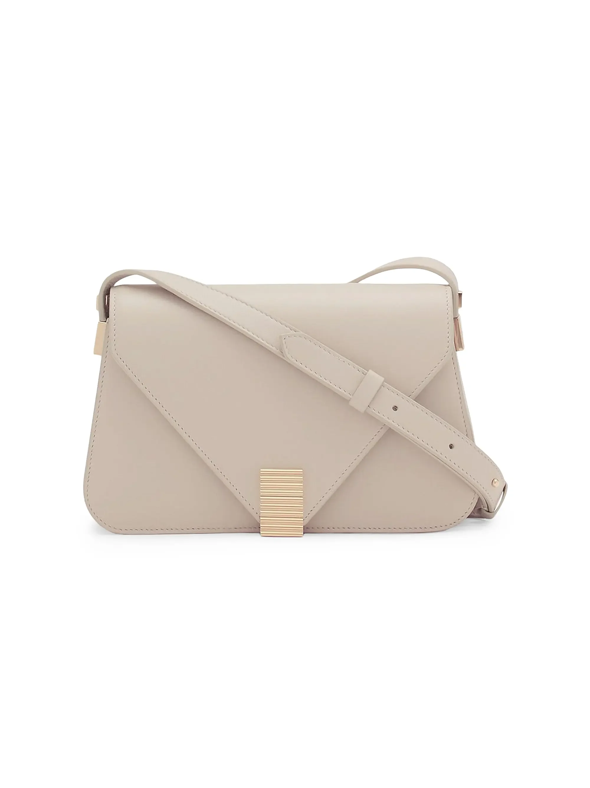 Lanvin: Concerto Arpège Leather Crossbody Bag (Light Beige)