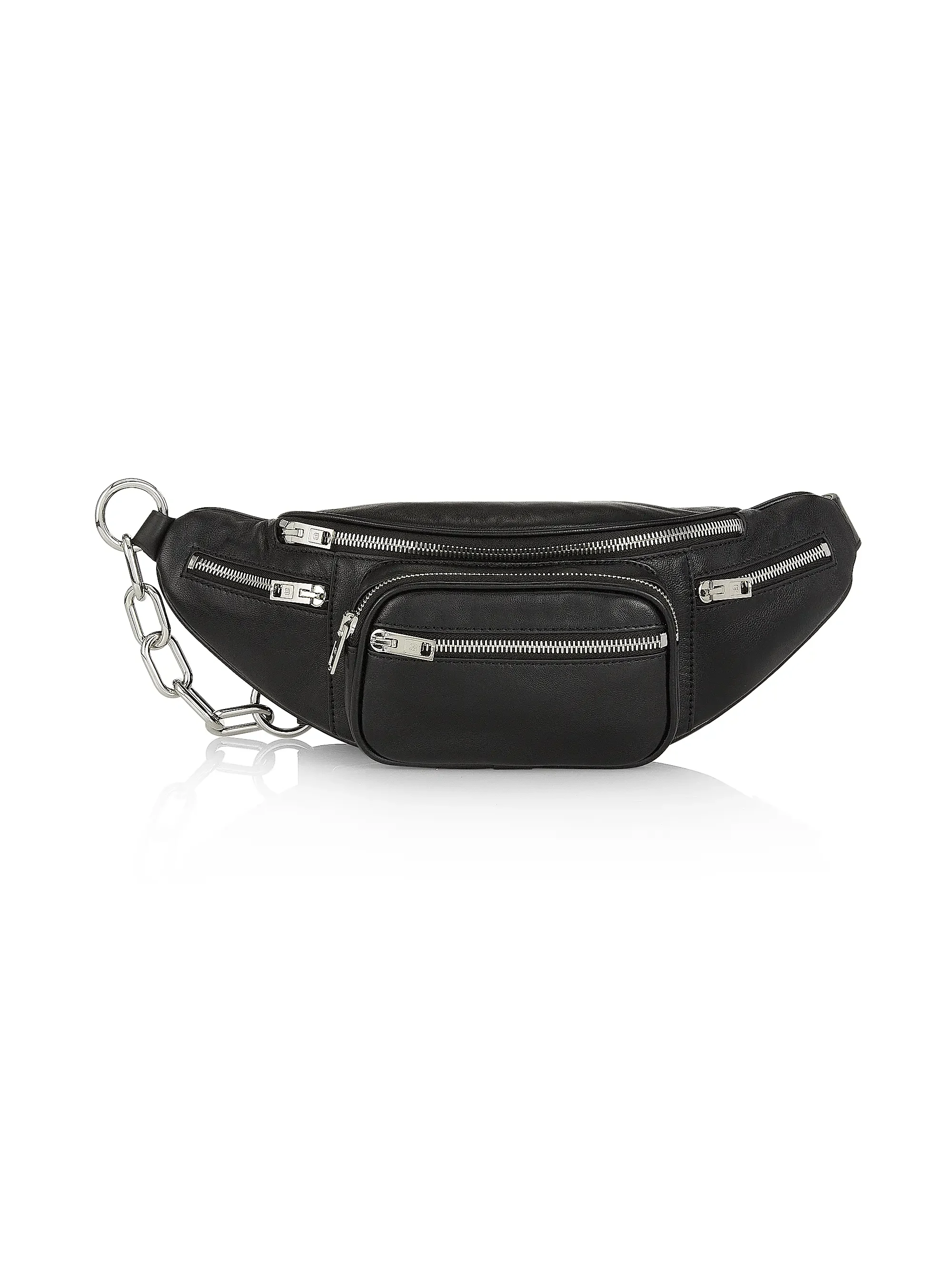 Alexander Wang: Attica Chain-Detailed Leather Belt Bag (Black)