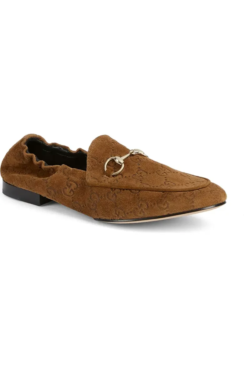 Jordaan GG Motif Bit Loafer in Brown