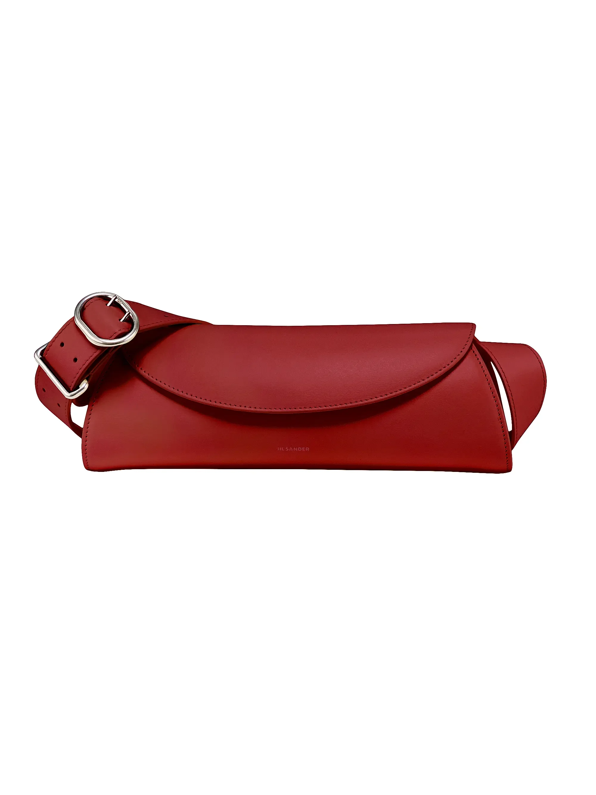 Jil Sander: Small Cannolo Leather Shoulder Bag (Cedar)