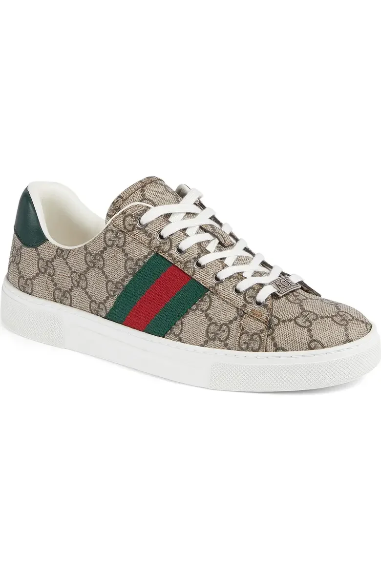 Ace Sneaker in Beige/Ebony